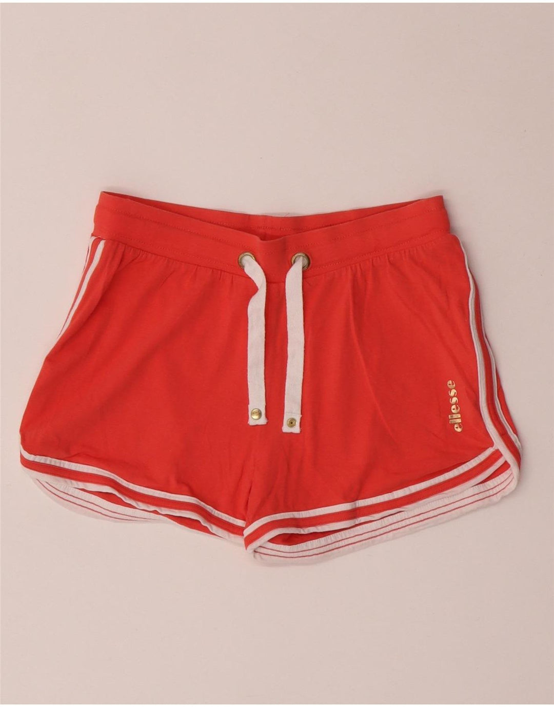 Ellesse Womens Sports Shorts UK 10 Small Orange Bomuld