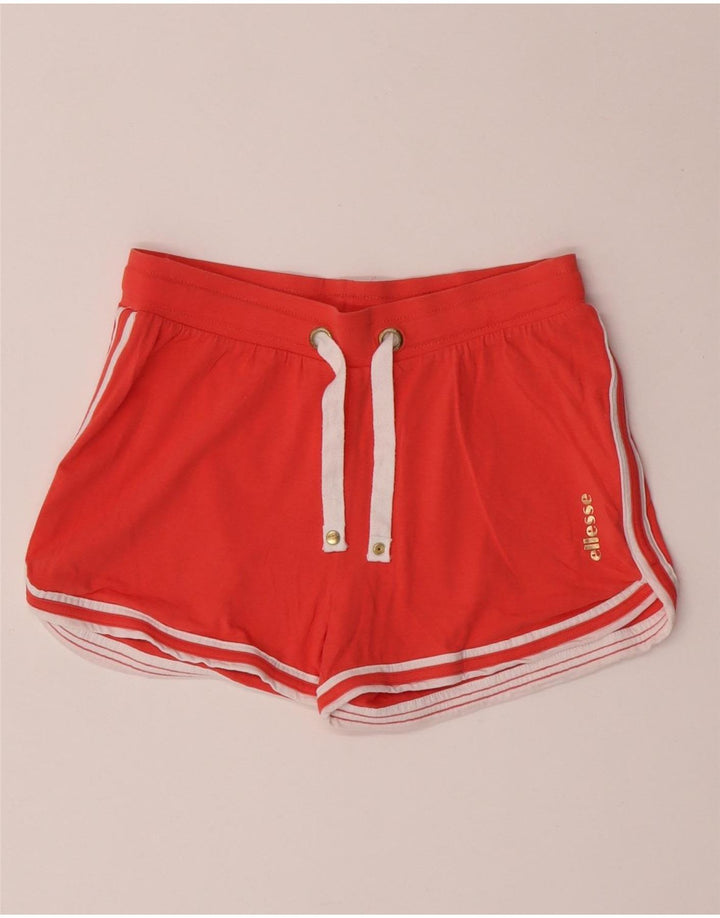 Ellesse Womens Sports Shorts UK 10 Small Orange Bomuld
