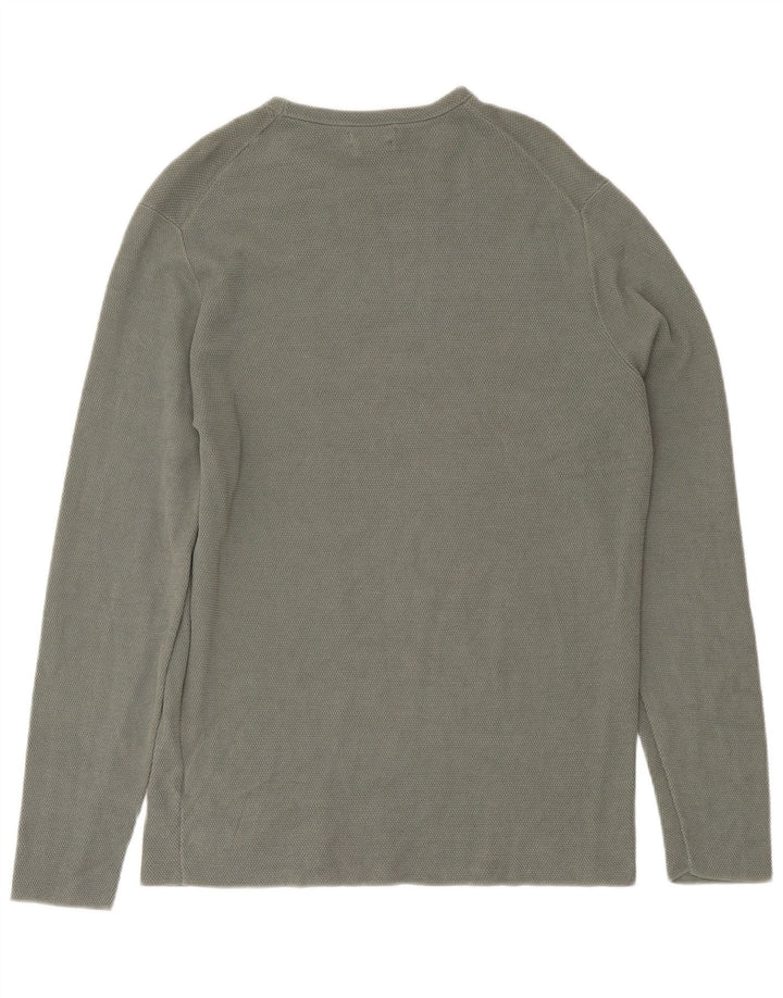 Massimo Dutti Herre Top Langærmet Stor Grøn Bomuld