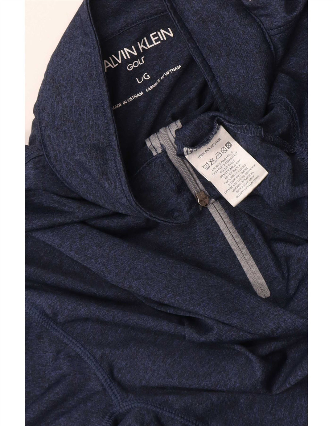 Calvin Klein Herre Golf Zip Neck Pullover Træningsdragt Top Large Navy Blue