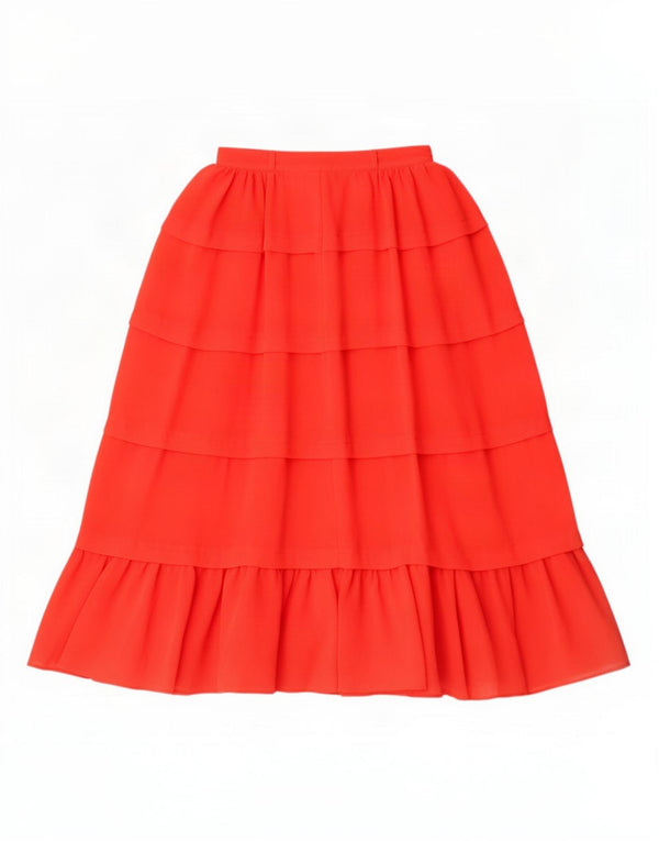 Jean Claude Dame Tiered Nederdel EU 36 Small W26 Rød Polyester