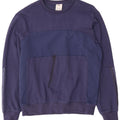 CHAMPION Grafisk sweatshirt til mænd, stor marineblå colourblock bomuld