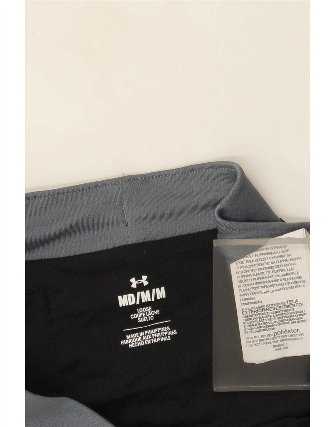 Under Armour Sportsshorts til kvinder UK 14 Mellem sort plettet polyester