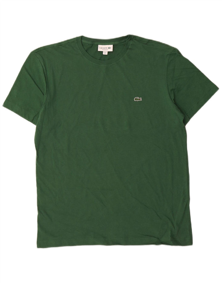 Lacoste Herre Regular Fit T-Shirt Top Størrelse 5 Stor Grøn Bomuld