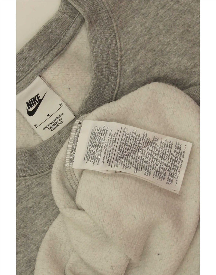 Nike Herre grafisk sweatshirt Jumper Medium Grå Colourblock Bomuld