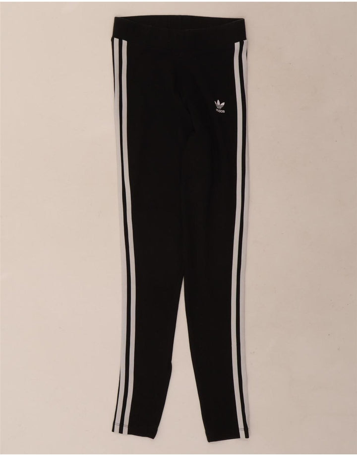 Adidas Dame Leggings UK 8 Small Black Bomuld