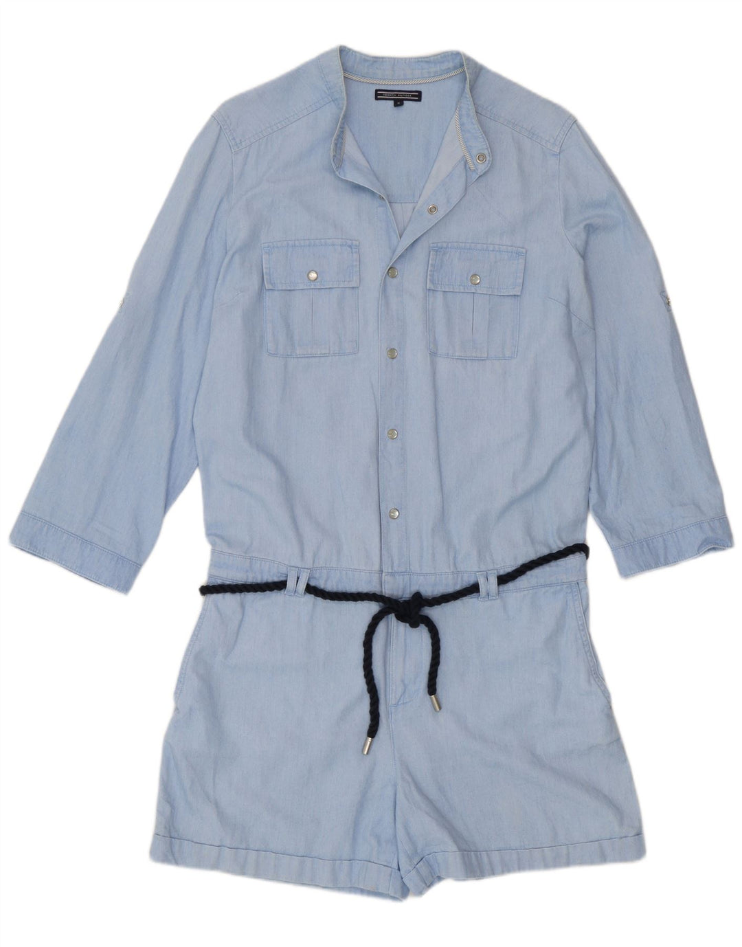 Tommy Hilfiger Dame 3/4 ærmet Playsuit US 10 Large Blue Cotton