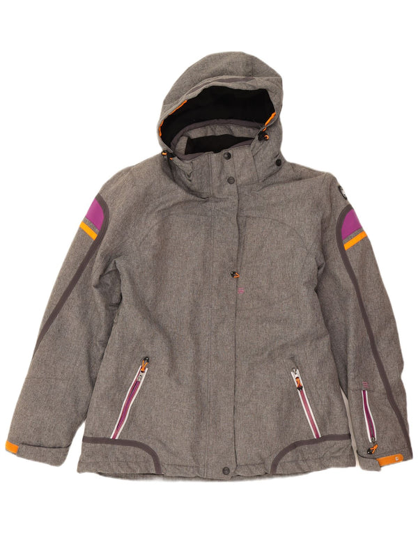 Killtec Dame Hooded Windbreaker Jacket IT 44 Medium Grey Colourblock