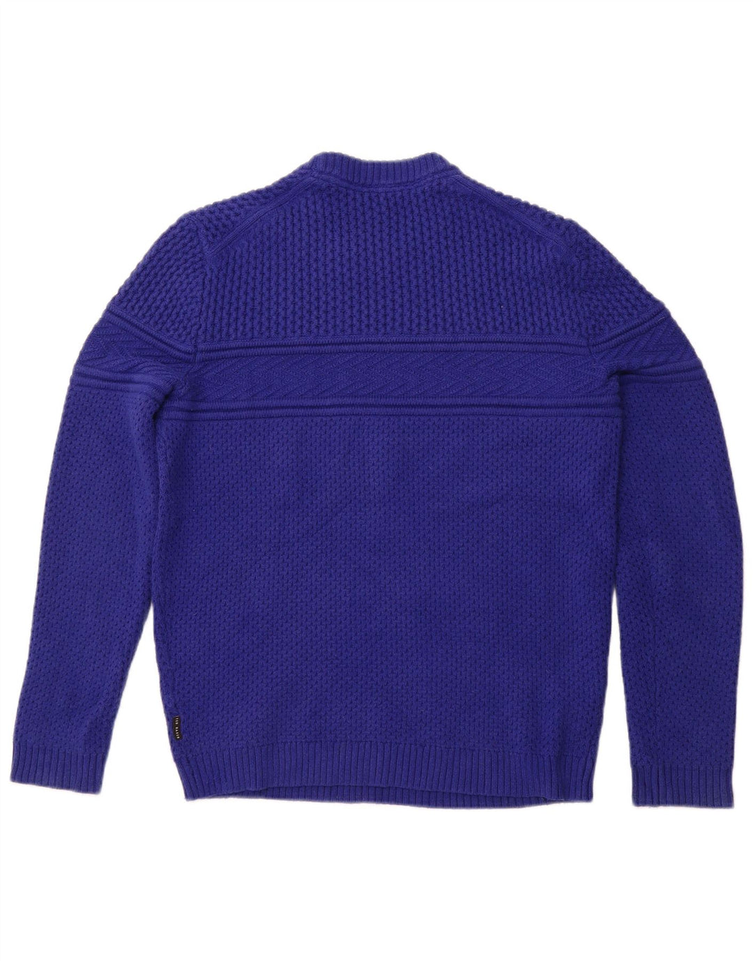 TED BAKER Herre sweater med rund hals str. 3 Medium Blå Bomuld