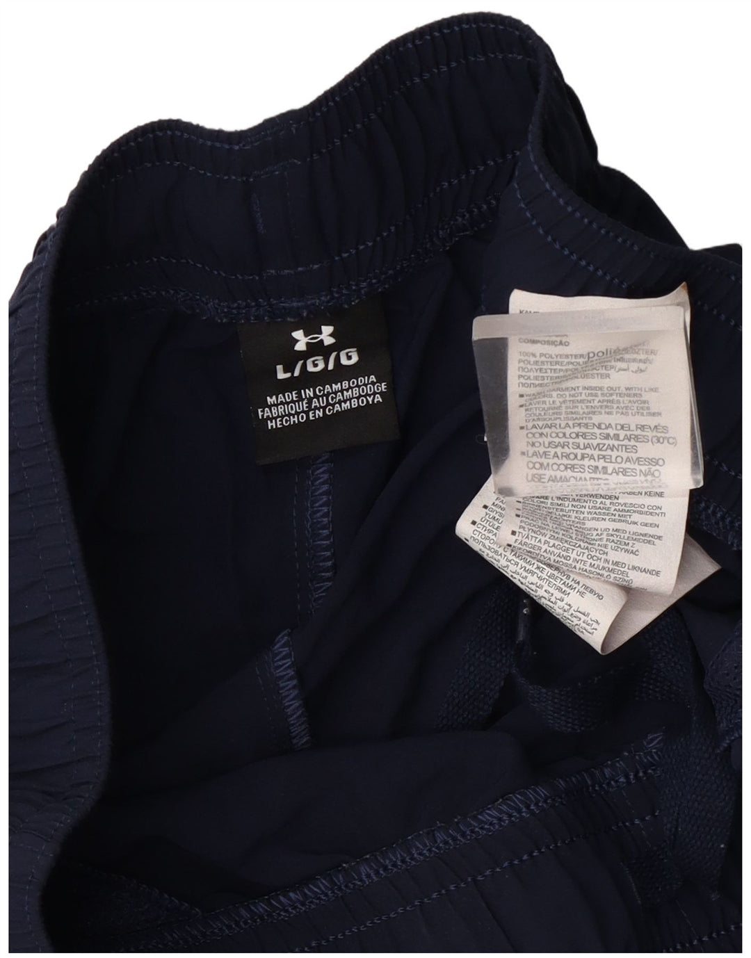 Under Armour Herre grafiske sportsshorts store marineblå polyester