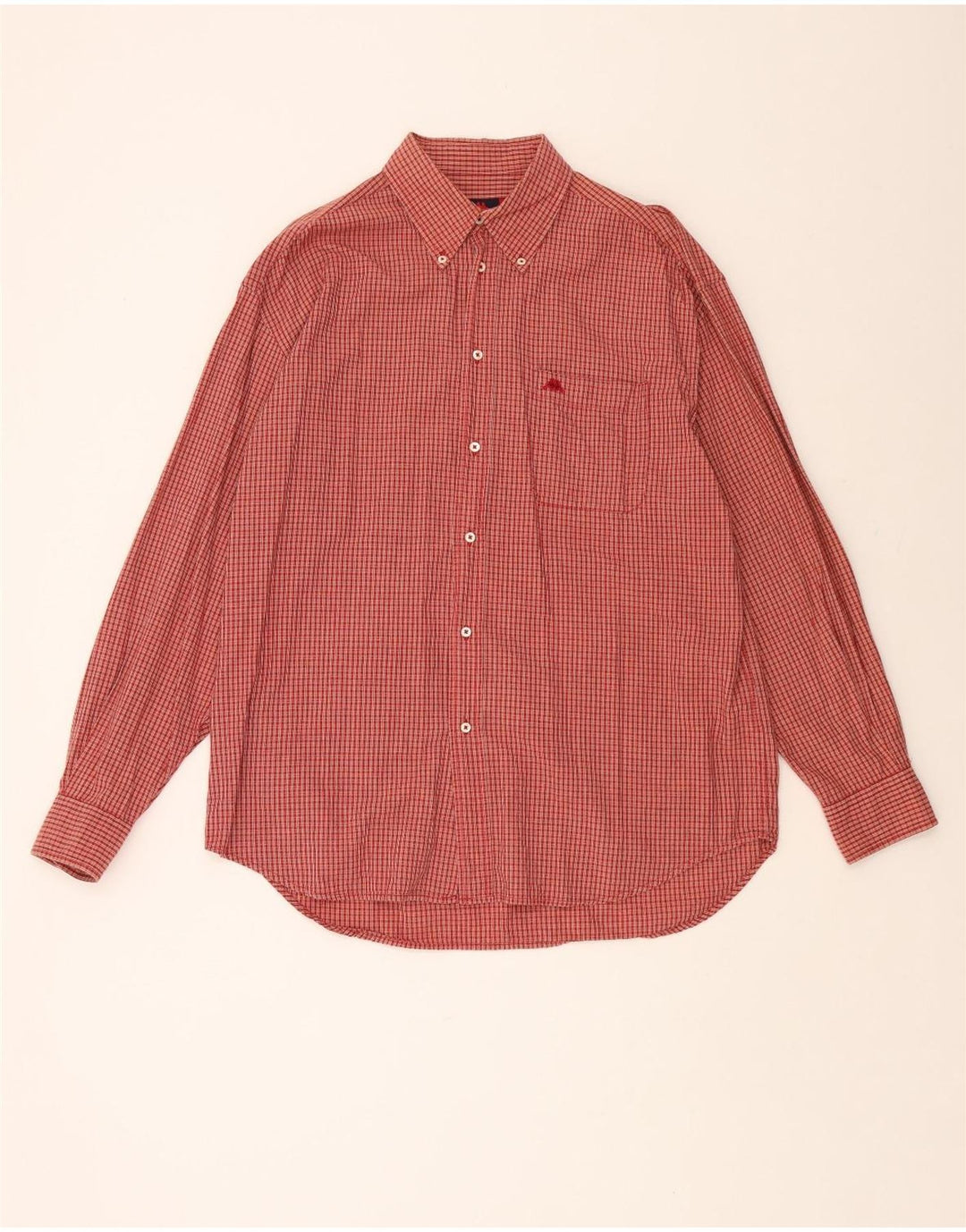 KAPPA Mens Shirt Large Red Check Cotton