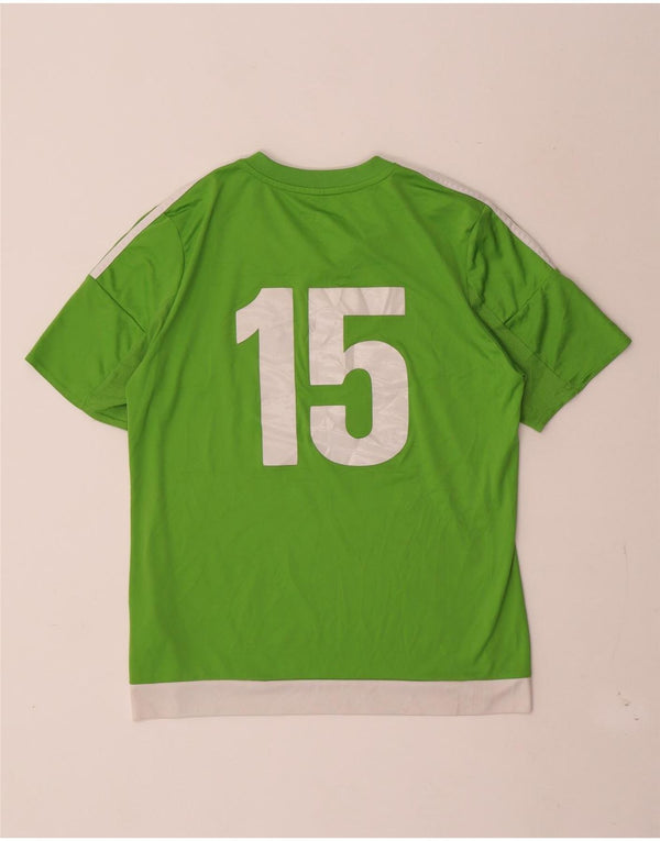 Adidas drenge Climacool grafisk t-shirt top 13-14 år grøn farveblok