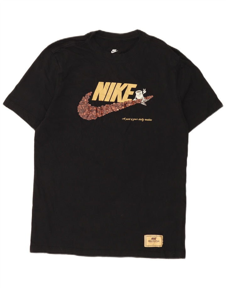 Nike Herre grafisk T-shirt Top Medium Sort Bomuld