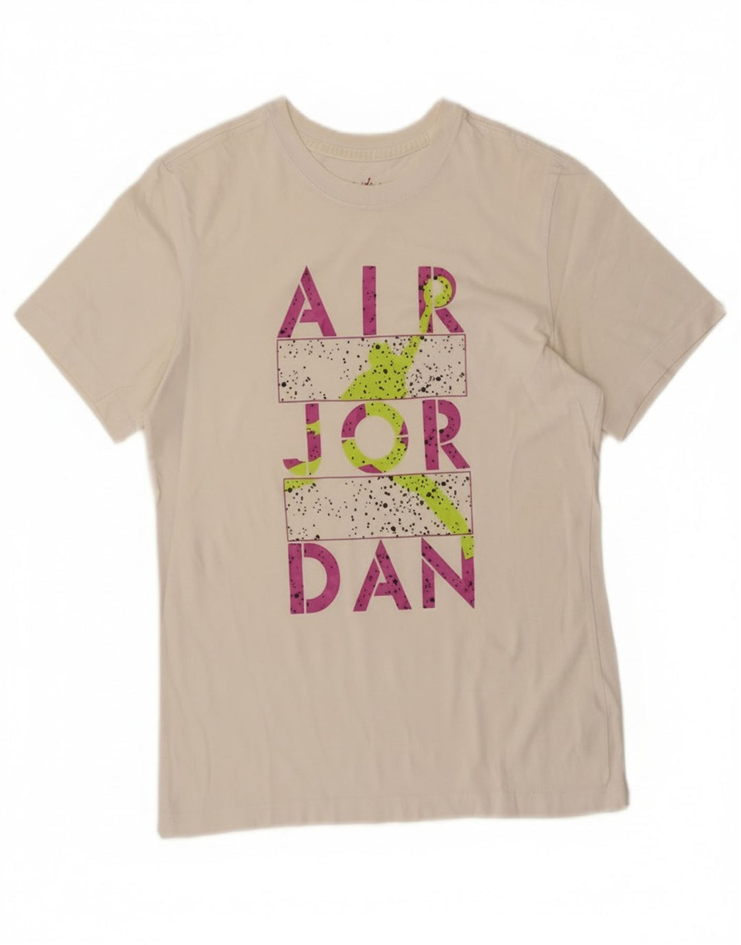 Jordan Herre grafisk T-shirt Top Medium hvid bomuld