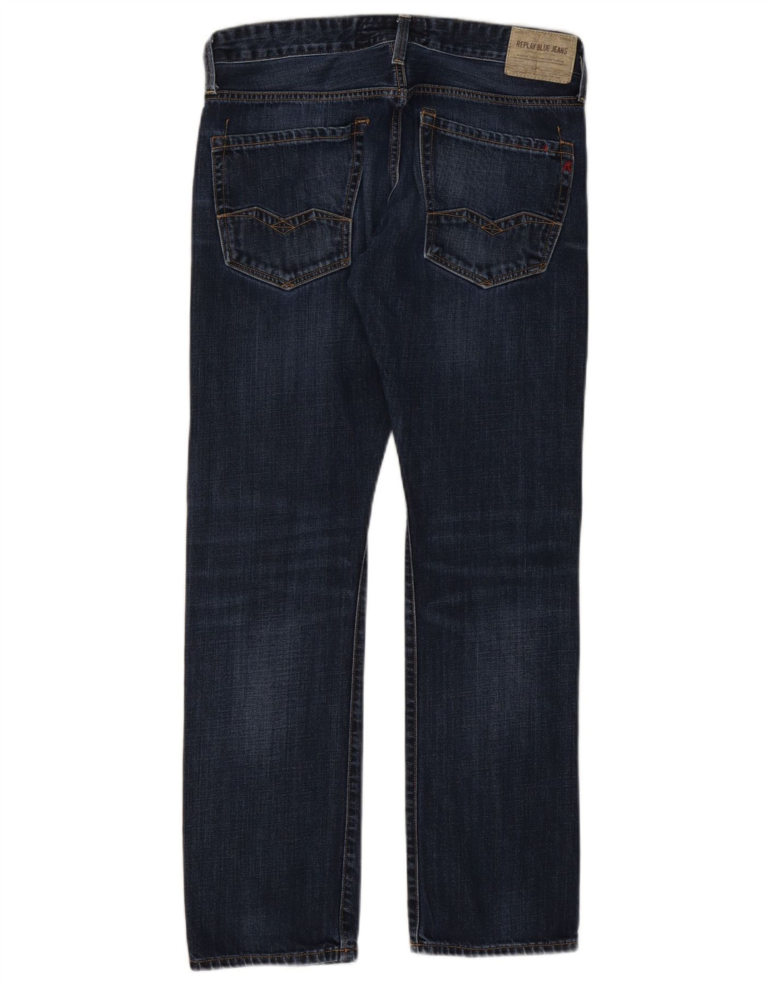 Replay Straight Jeans til mænd W32 L32 Marineblå Bomuld
