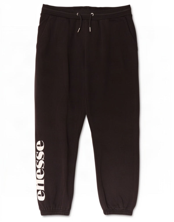Ellesse Womens Grafisk træningsdragt Bukser Joggers UK 22 3XL Sort Bomuld