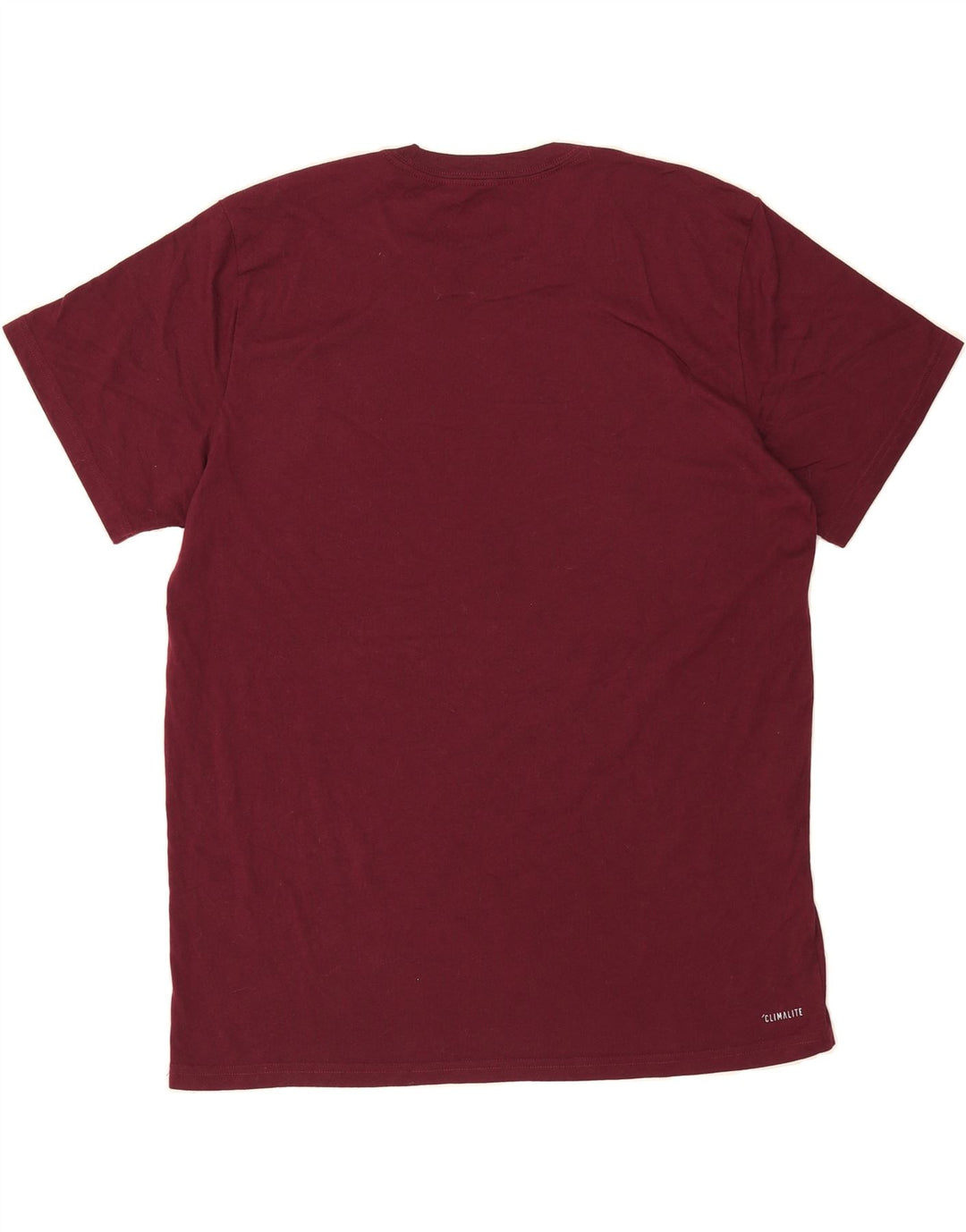 ADIDAS Mens Graphic T-Shirt Top XL Maroon Polyester Vintage Adidas and Second-Hand Adidas from Messina Hembry 