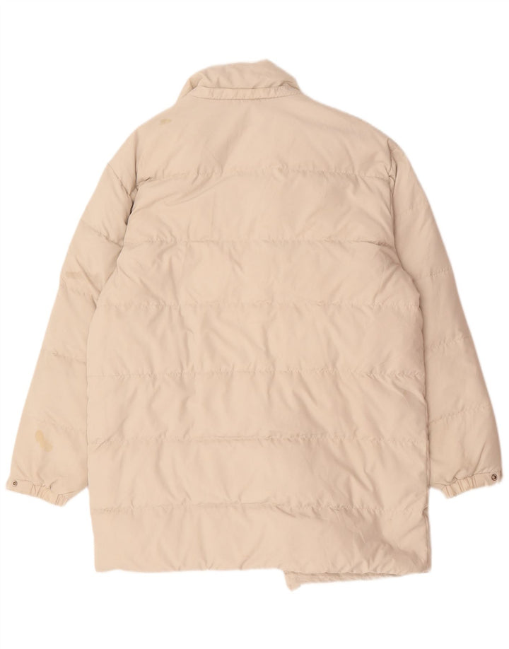 Ellesse Womens Oversized Polstret Frakke UK 14 Medium Beige Polyester