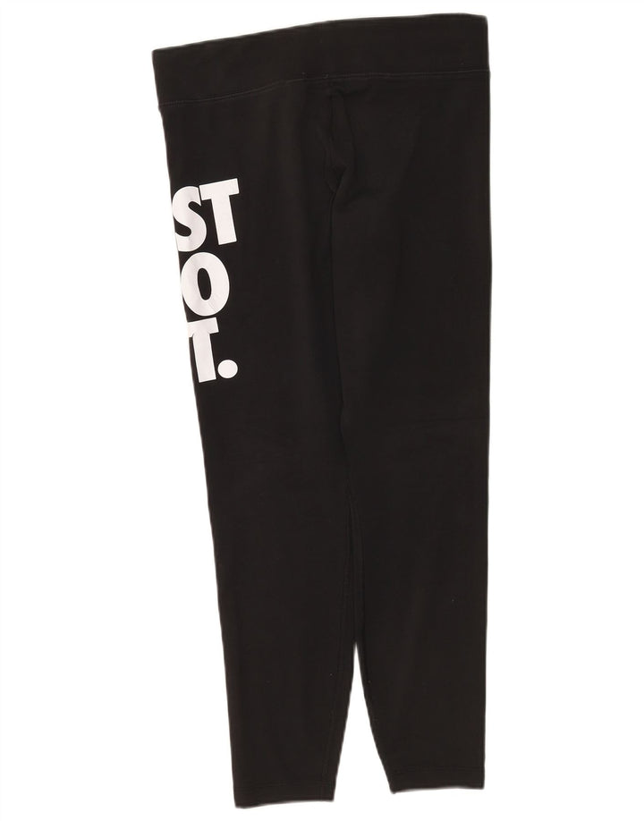 Nike Dame Grafiske Leggings UK 16 Large Black Bomuld