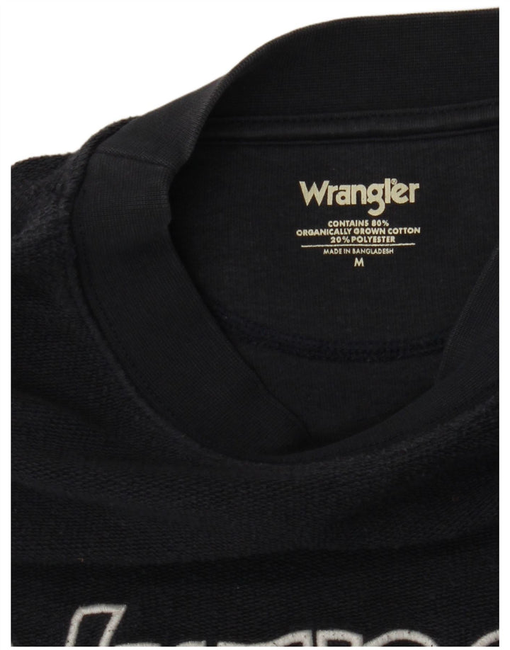 Wrangler Dame Grafisk Sweatshirt Jumper UK 14 Medium Grey Bomuld