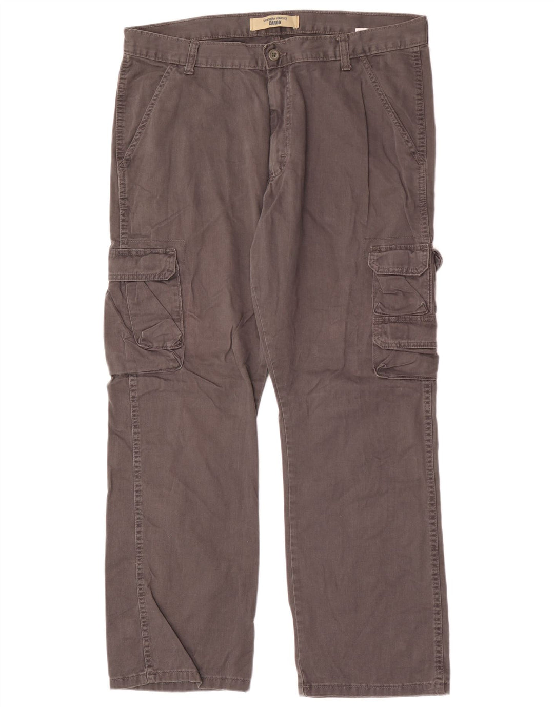 Wrangler Straight Cargo bukser til mænd W36 L30 Grå bomuld