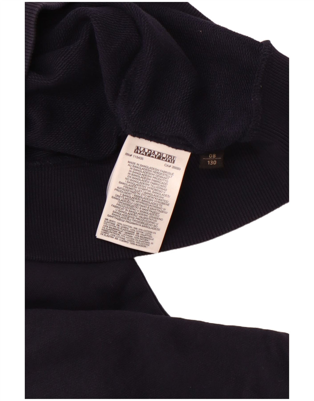 NAPAPIJRI Grafisk hættetrøje til drenge 7-8 år marineblå bomuld