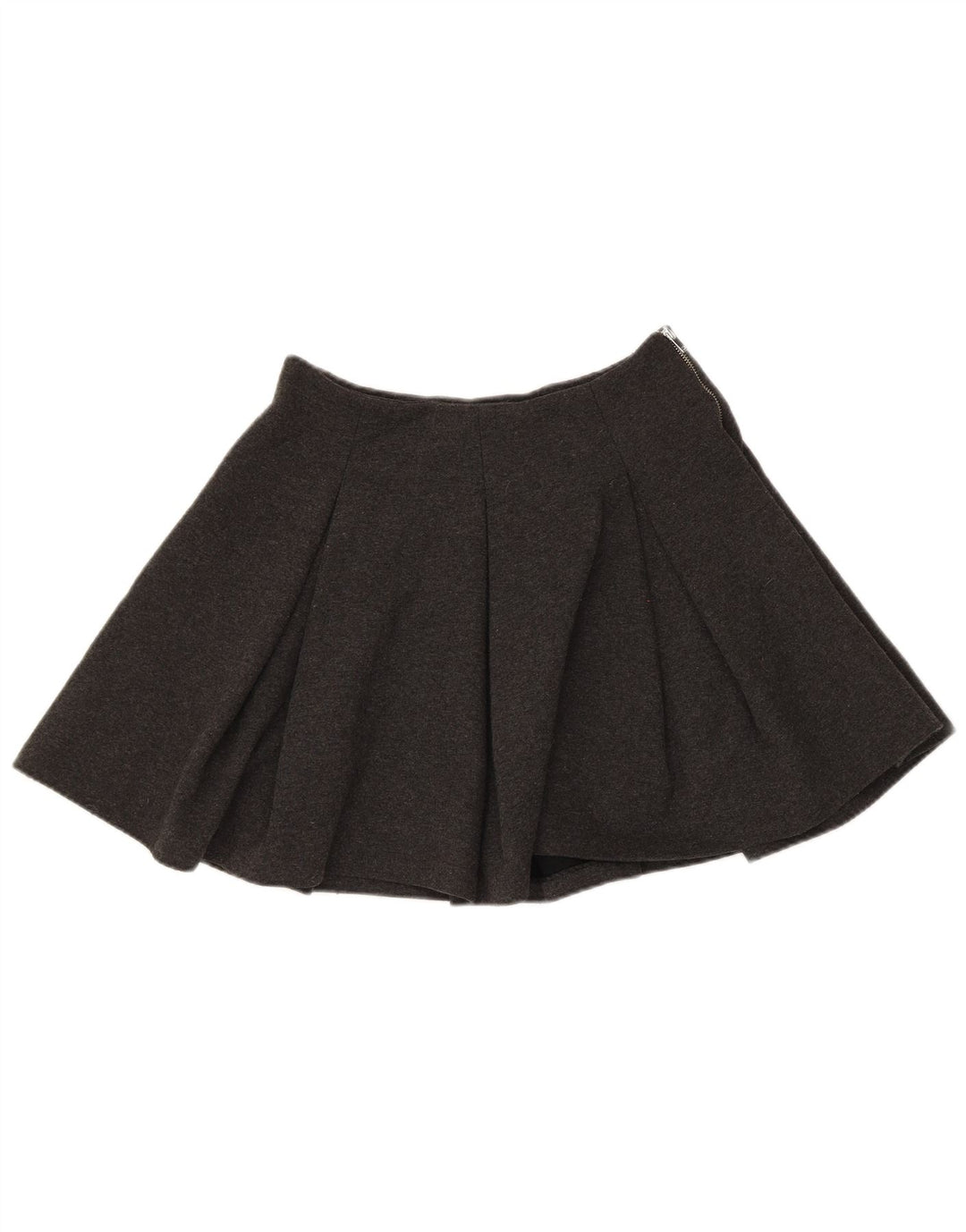 ZARA Womens Pleated Mini Skirt Small W26 Grey