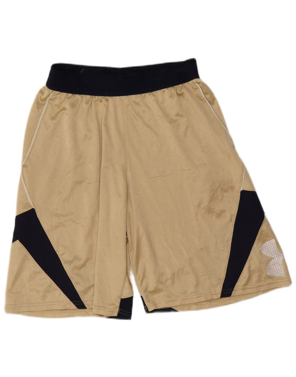 Under Armour Herre grafiske sportsshorts Large Gold Colourblock Polyester