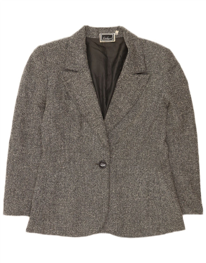 Luisa Spagnoli Dame 1-knaps blazerjakke IT 44 Medium Grey Virgin Wool