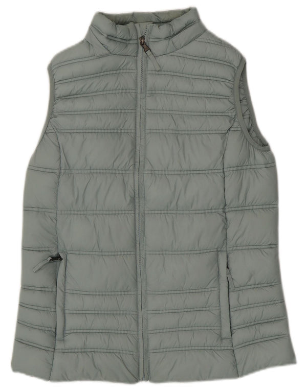 CREW TØJ Dame Polstret Gilet UK 10 Lille grøn nylon