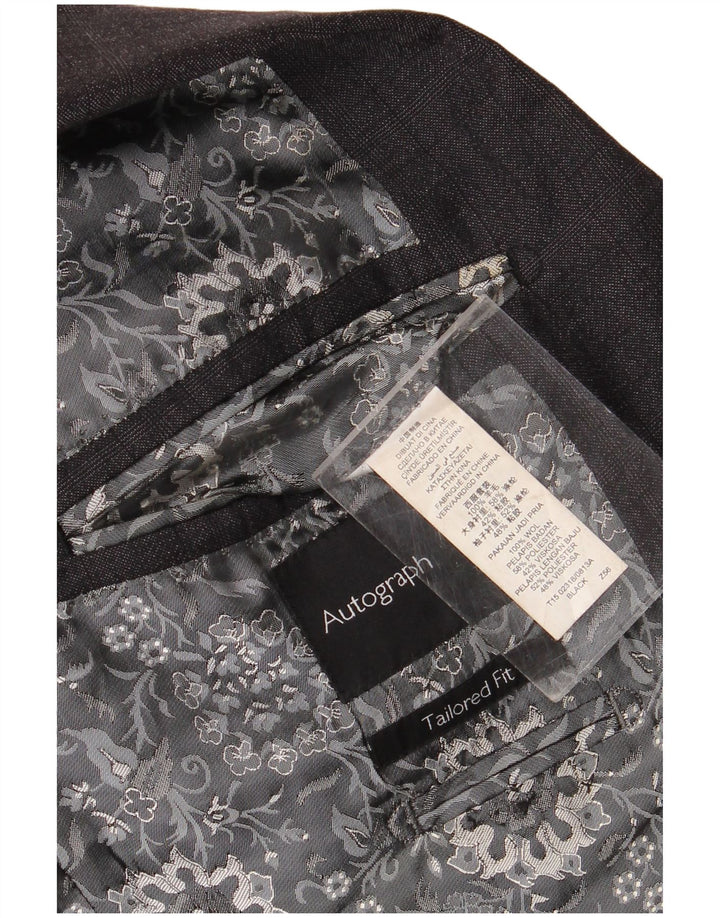 Marks & Spencer Herre Autograph 2 Button Blazer Jacket IT 56 3XL Sort Ternet
