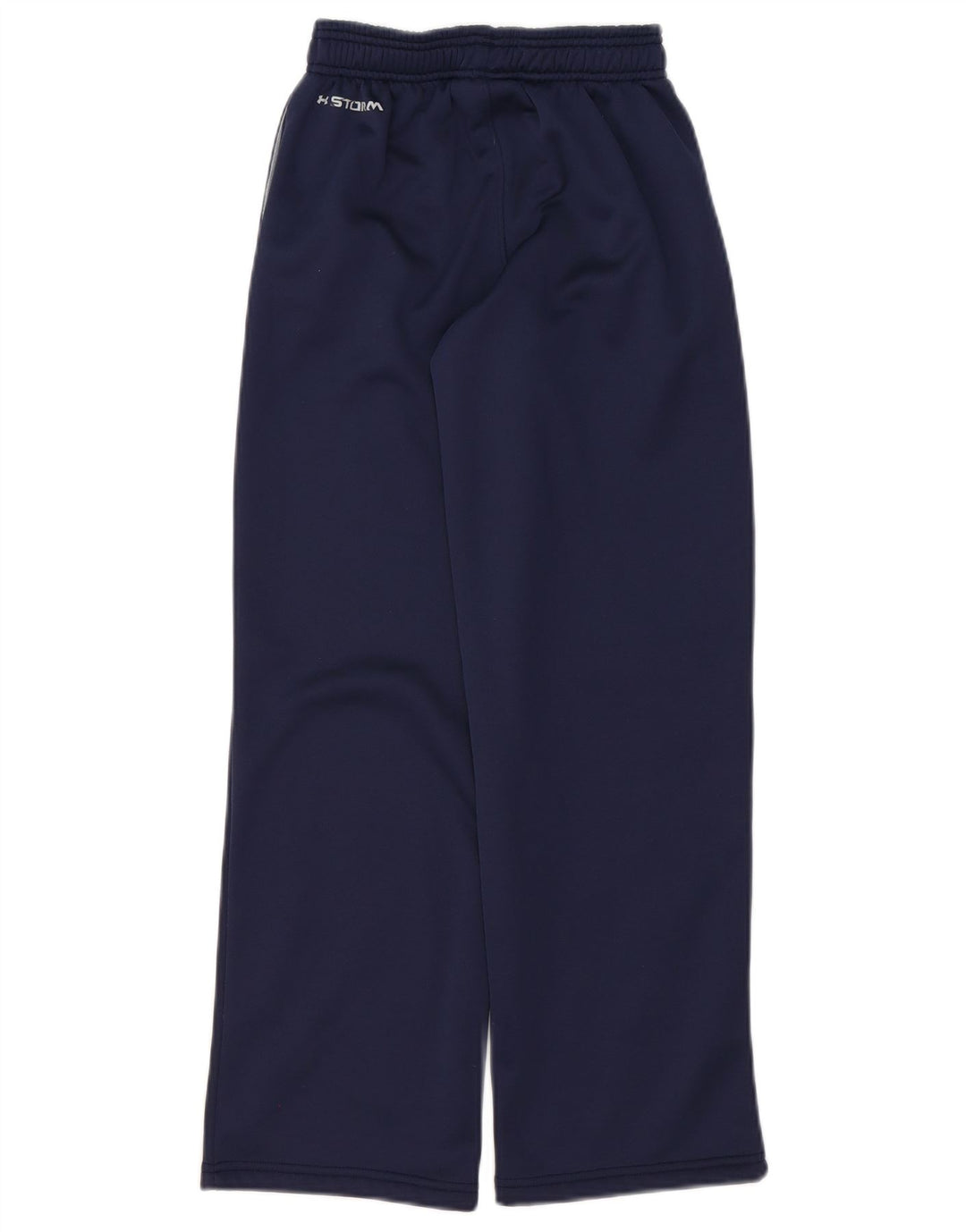 UNDER ARMOUR Boys Graphic Tracksuit Trousers 7-8 Years Small Navy Blue