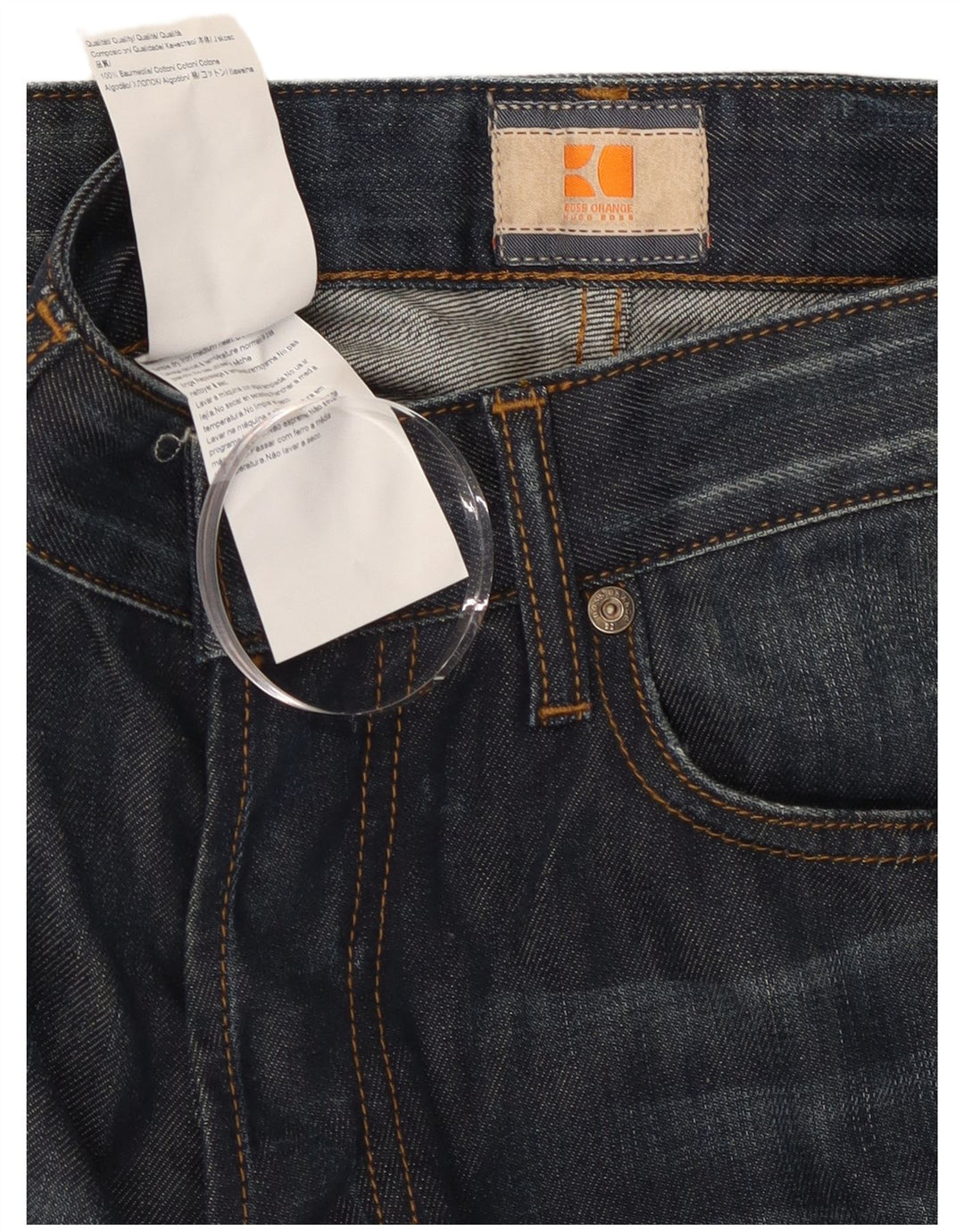 Hugo Boss Straight Jeans til mænd W33 L32 blå bomuld