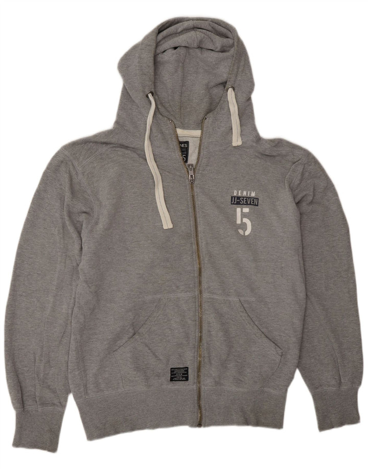 Jack & Jones Herre grafisk hættetrøje med lynlås XL Grå