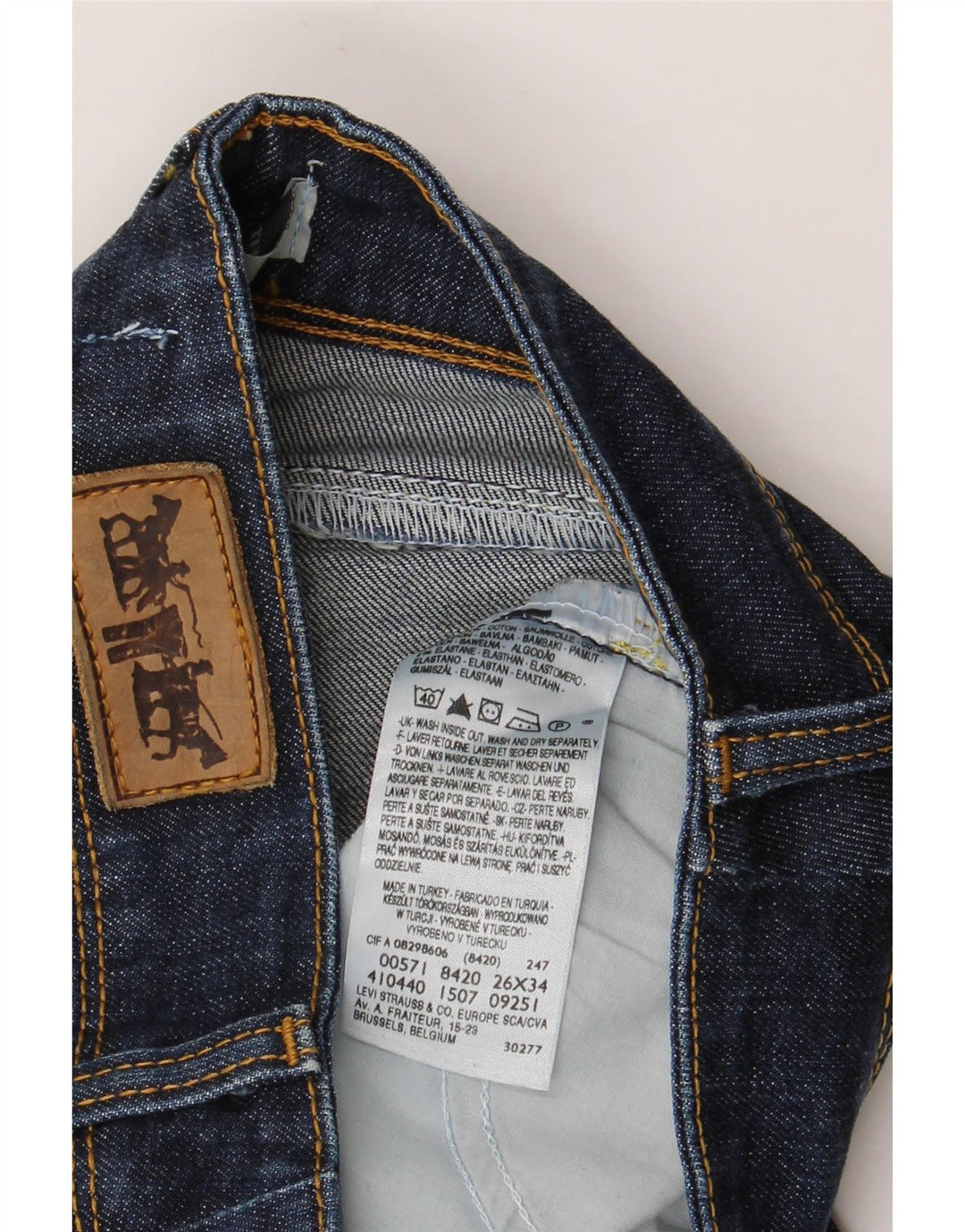 Levi's Dame 571 Slim Jeans W26 L26 Blå Bomuld