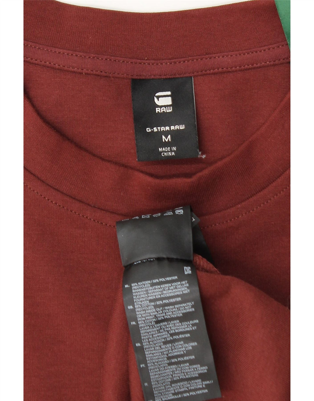 G-STAR Herre Top Langærmet Medium Bourgogne Bomuld