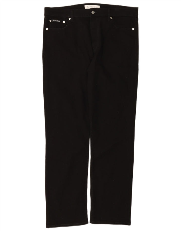 Calvin Klein Straight Jeans til mænd W36 L32 Sort bomuld