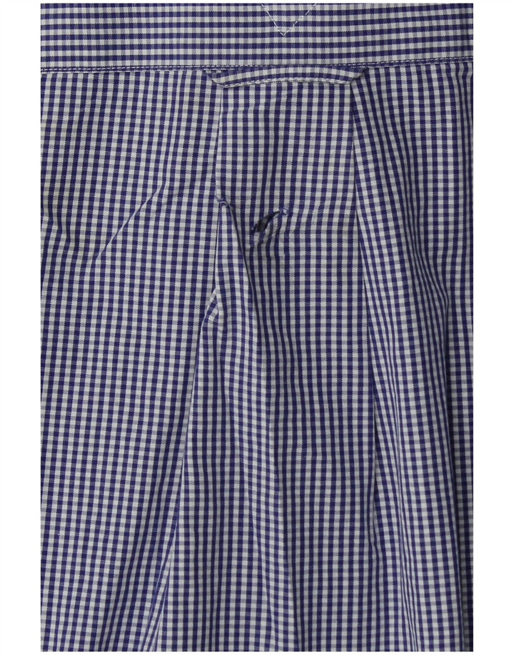 Tommy Hilfiger Herre høj skjorte str. 17 XL Blue Gingham Cotton