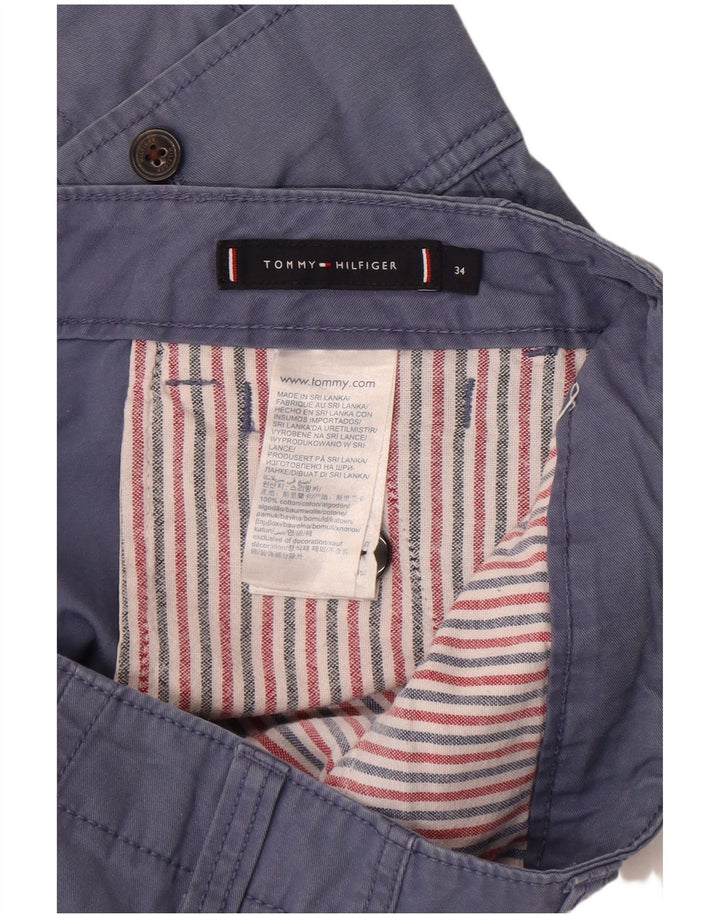 Tommy Hilfiger Herre Cargo Shorts W34 Large Navy Blue Bomuld
