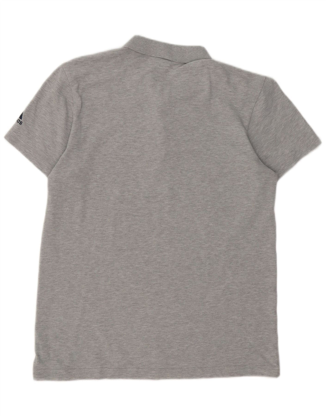 Adidas Polo skjorte til mænd, medium grå flækket