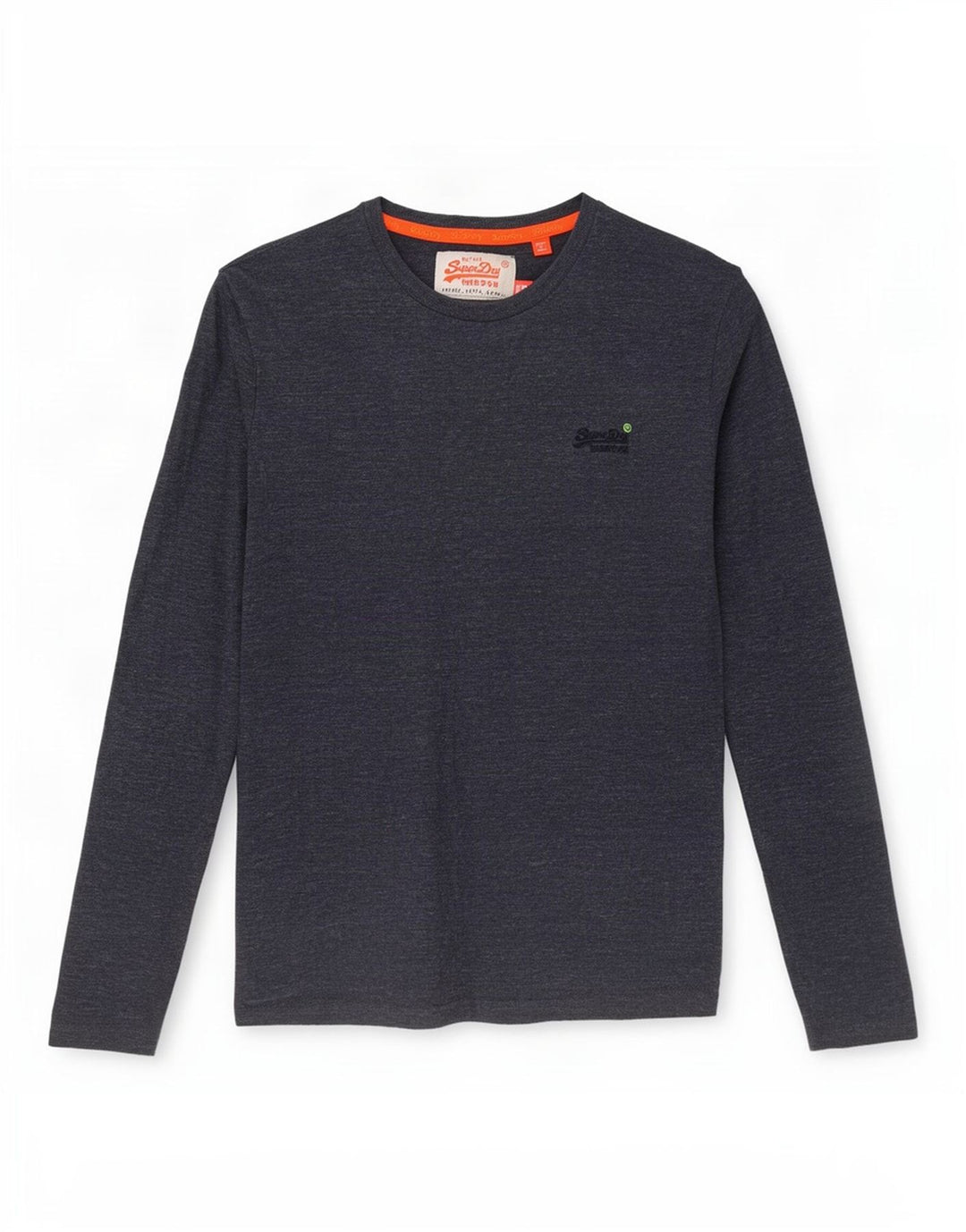 Superdry Herre Top Langærmet Lille Marineblå Flecked Bomuld