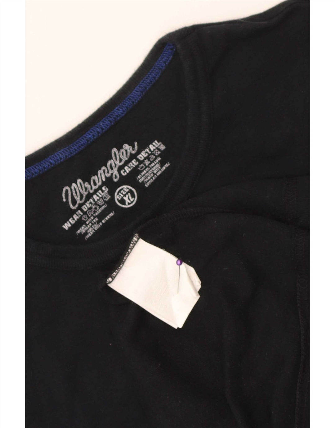 Wrangler herre T-shirt top XL marineblå bomuld