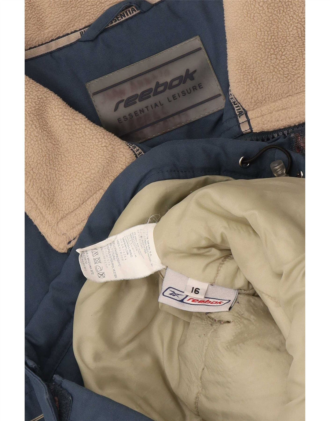 Reebok drenge polstret jakke 15-16 år blå nylon