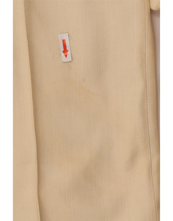 Vintage Herre 2-delt jakkesæt Large W34 L30 Beige Silke