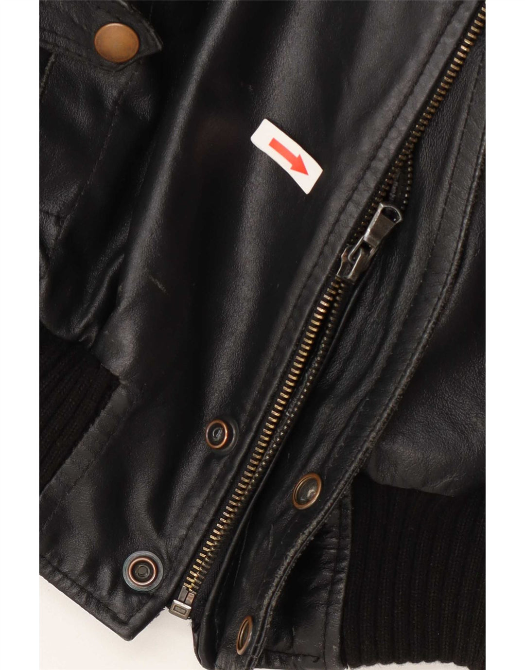 Vintage Mens Leather Flight Aviator Jacket UK 40 Large Black