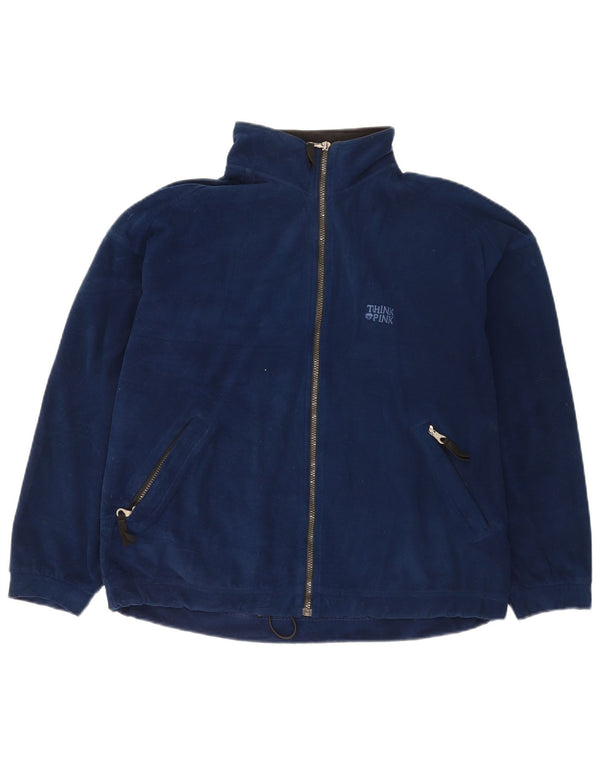 Think Pink Herre fleecejakke UK 40 Large Navy Blue Polyester