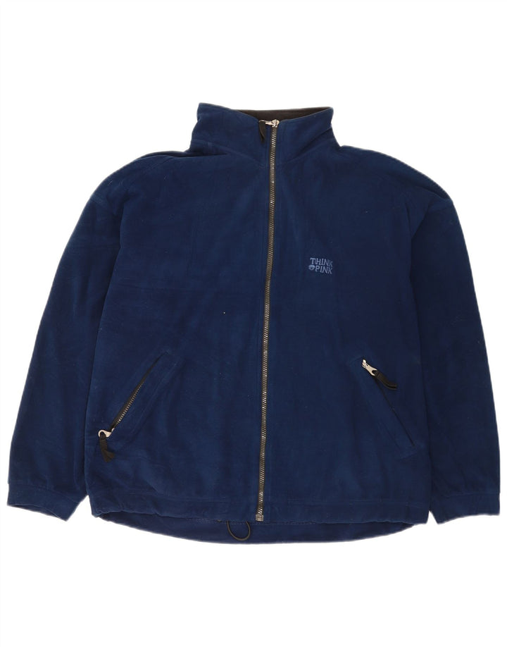 Think Pink Herre fleecejakke UK 40 Large Navy Blue Polyester