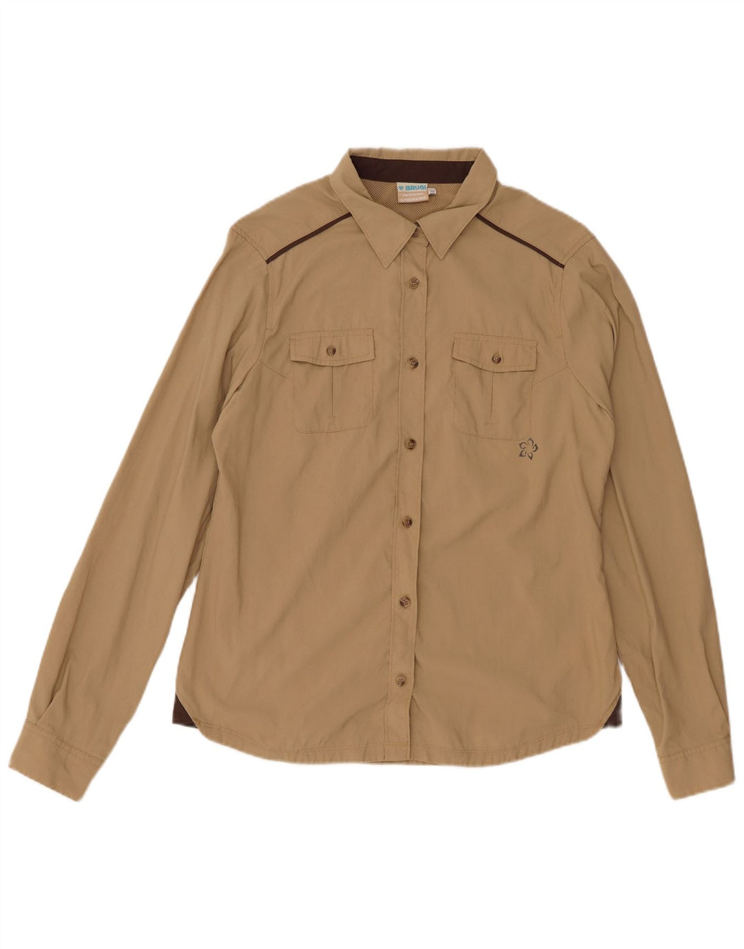 BRUGI Dameskjorte UK 16 Stor Beige Polyamid