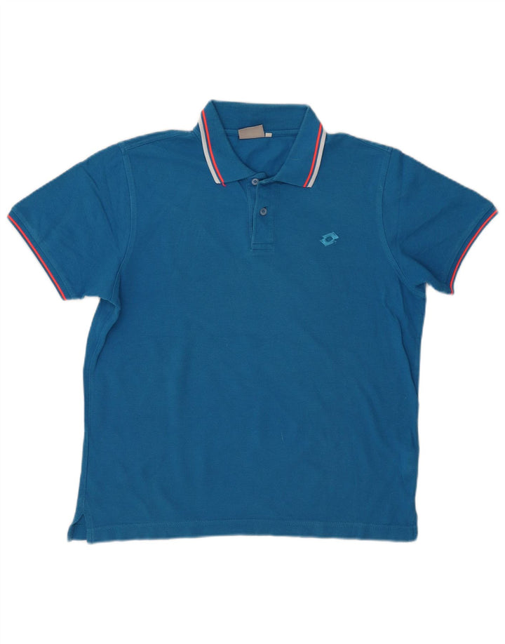 Lotto Herre Polo Shirt Lille Blå Bomuld