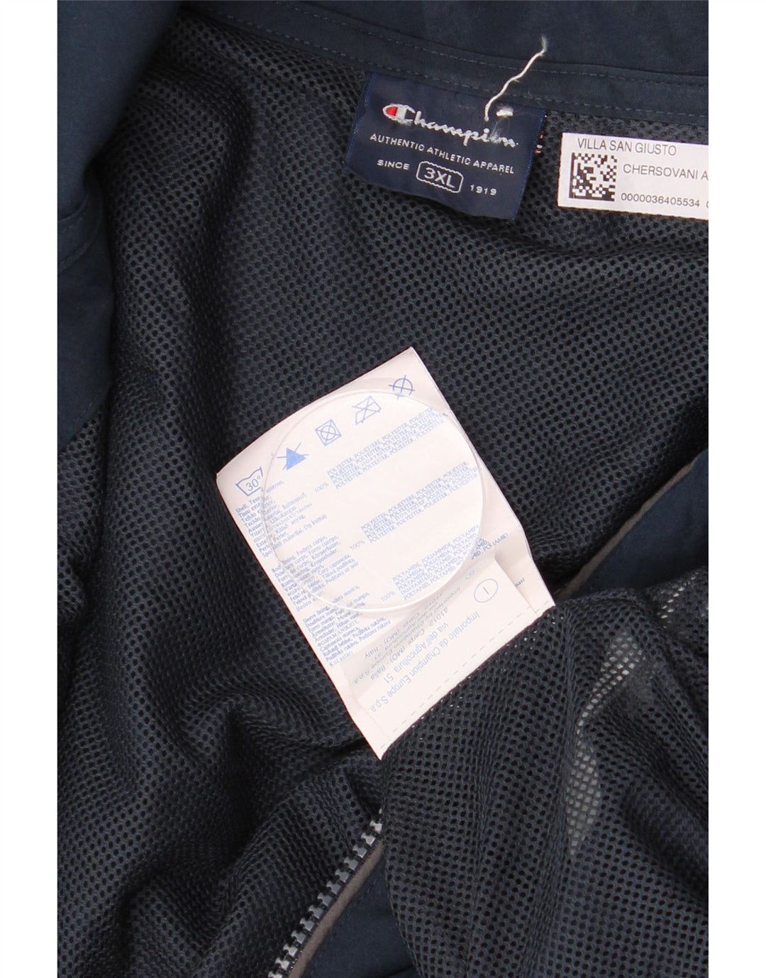 Champion Herre træningsdragt topjakke 3XL marineblå Colourblock Polyester